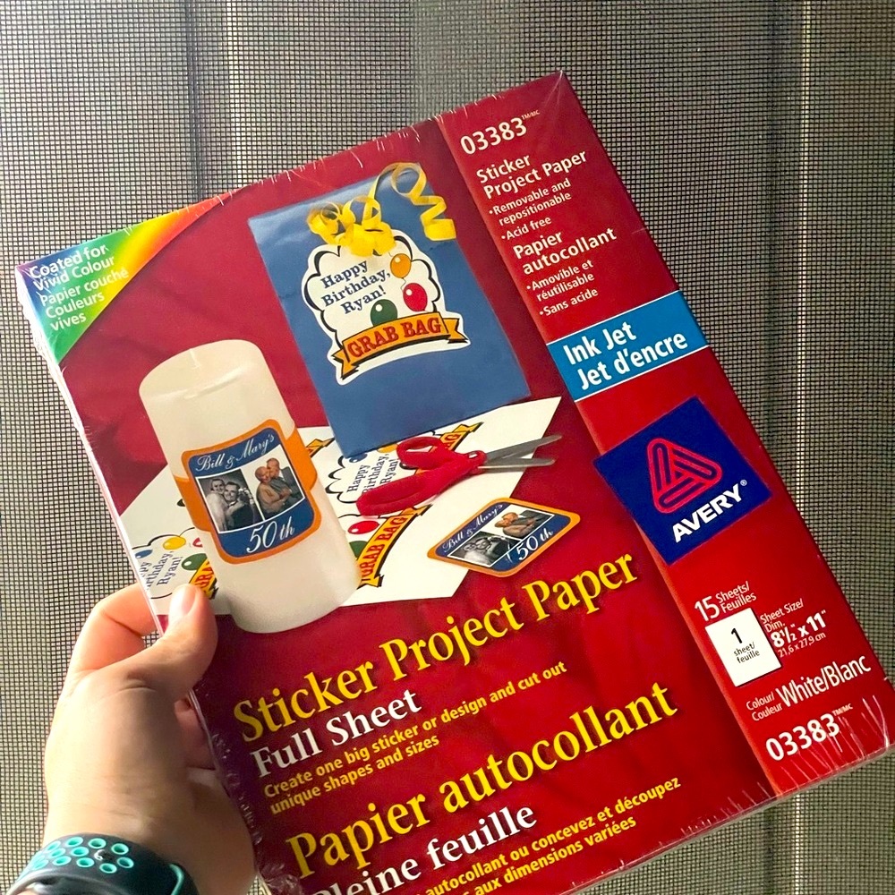 Vintage 2003 Sticker Project Paper Avery Sticker Project Paper Inkjet Printers